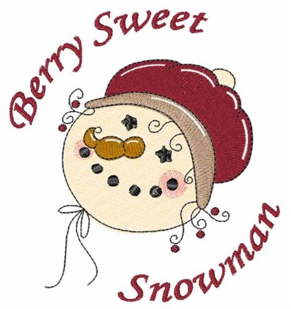 Picture of Sweet Snowman Machine Embroidery Design