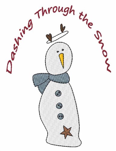 Dashing Snowman Machine Embroidery Design