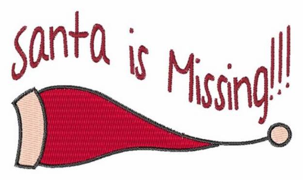 Picture of Santa Is Missing Machine Embroidery Design