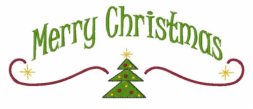 Merry Christmas Machine Embroidery Design