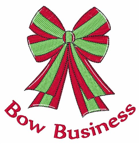 Bow Business Machine Embroidery Design