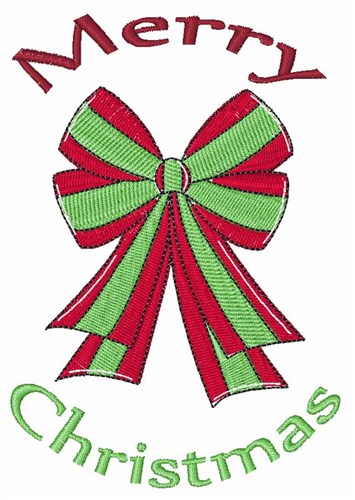 Christmas Bow Machine Embroidery Design