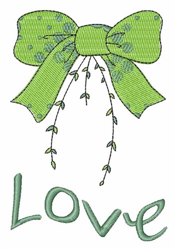 Love Bow Machine Embroidery Design