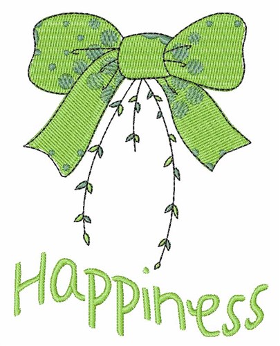 Happiness Bow Machine Embroidery Design