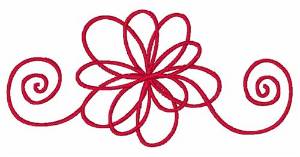 Picture of Swirl Flower Machine Embroidery Design