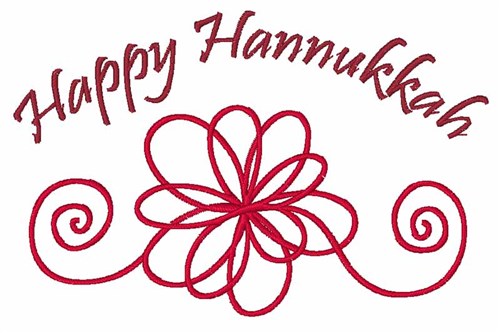 Hannukkah Flower Machine Embroidery Design