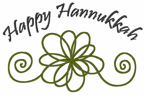 Hannukkah Floral Machine Embroidery Design