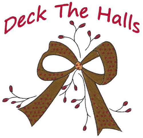 Deck The Halls Machine Embroidery Design