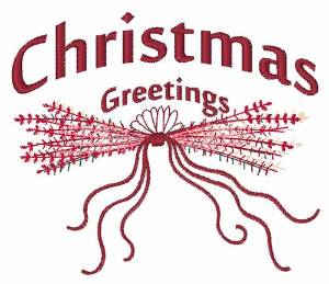 Picture of Christmas Greetings Machine Embroidery Design