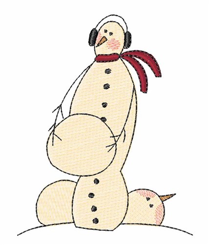 Build A Snowman Machine Embroidery Design