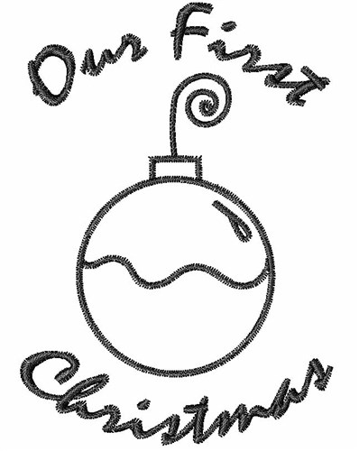 First Christmas Ornament Machine Embroidery Design