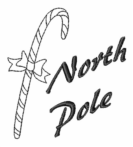 North Pole Candy Machine Embroidery Design