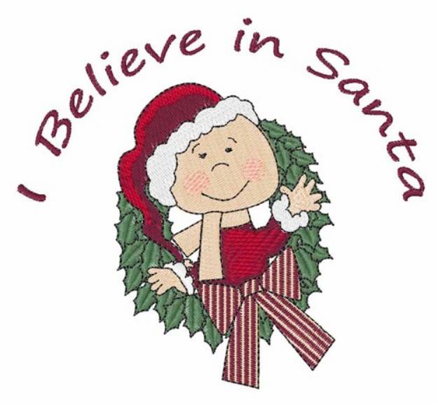Picture of Believe In Santa Machine Embroidery Design