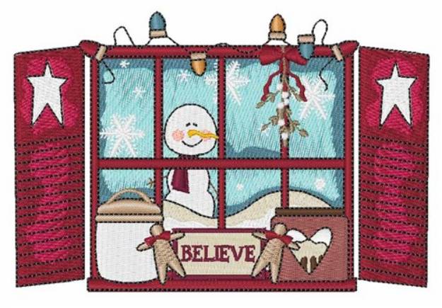 Picture of Xmas Window Machine Embroidery Design