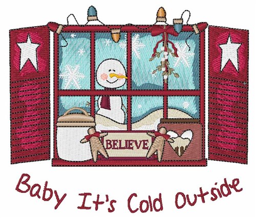 Cold Outside Machine Embroidery Design