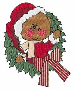 Picture of Teddy Bear Wreath Machine Embroidery Design