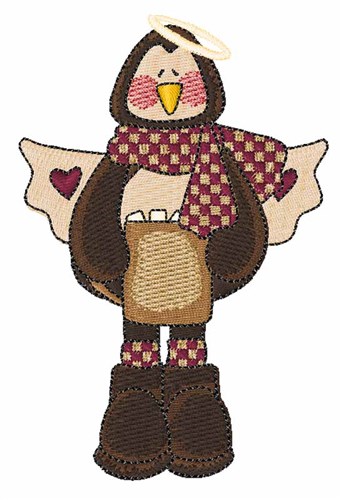 Penguin Angel Machine Embroidery Design