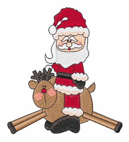 Santa & Reindeer Machine Embroidery Design