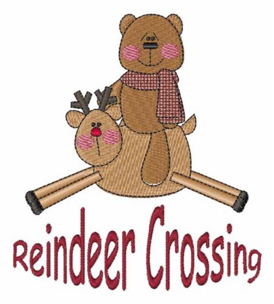 Picture of Reindeer Crossing Machine Embroidery Design