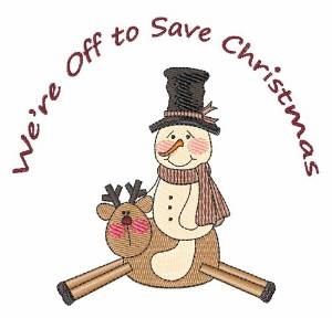 Picture of Save Christmas Machine Embroidery Design