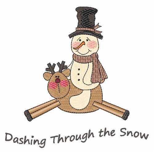 Through The Snow Machine Embroidery Design