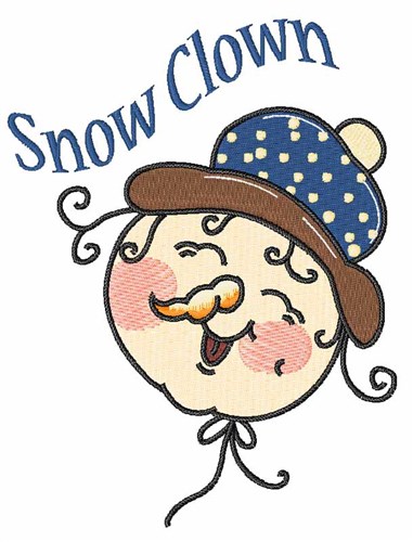 Snow Clown Machine Embroidery Design