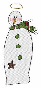 Picture of Angel Snowman Machine Embroidery Design