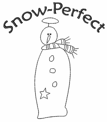 Snow Perfect Outline Machine Embroidery Design