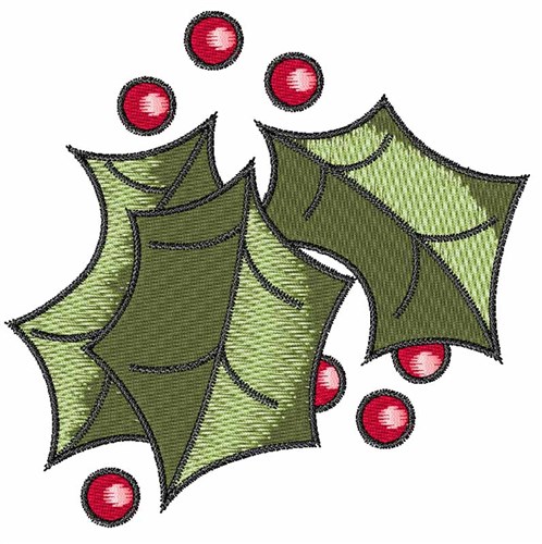 Leaves Of Holly Machine Embroidery Design