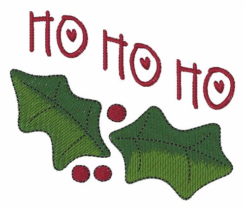 Ho Ho Holly Machine Embroidery Design