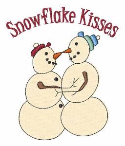 Picture of Snowflake Kisses Machine Embroidery Design