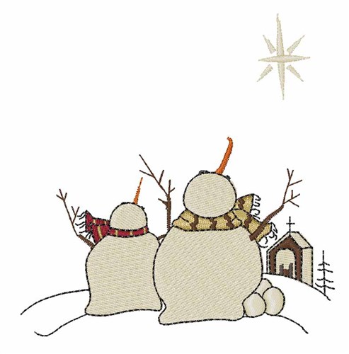 Snowman Christmas Machine Embroidery Design