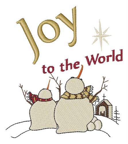 Joy To World Machine Embroidery Design