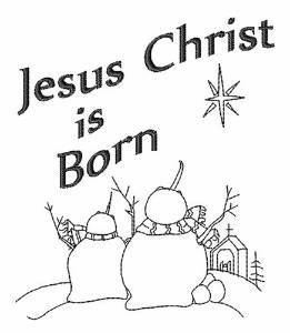 Picture of Christ Is Born Machine Embroidery Design