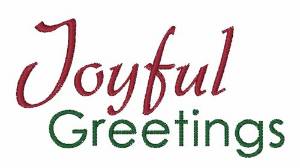 Picture of Joyful Greetings Machine Embroidery Design