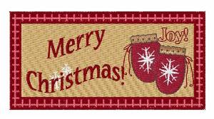 Picture of Christmas Tag Machine Embroidery Design