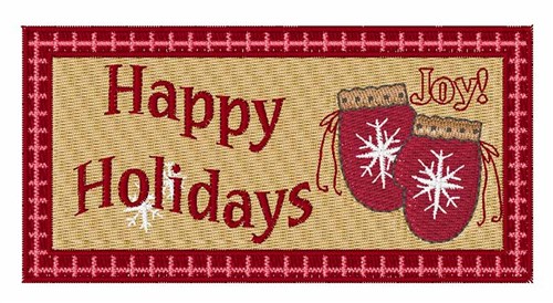 Holiday Tag Machine Embroidery Design