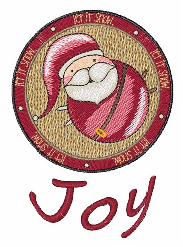 Joy Santa Machine Embroidery Design