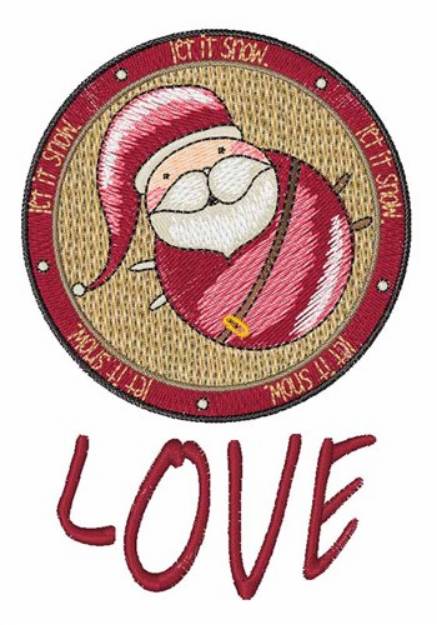 Picture of Love Santa Machine Embroidery Design