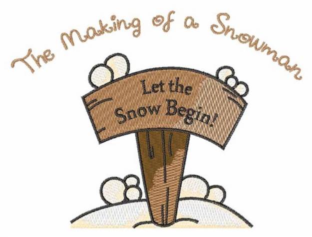 Picture of Making A Snowman Machine Embroidery Design