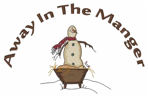 In The Manger Machine Embroidery Design