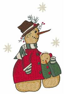 Picture of Holiday Snowmen Machine Embroidery Design