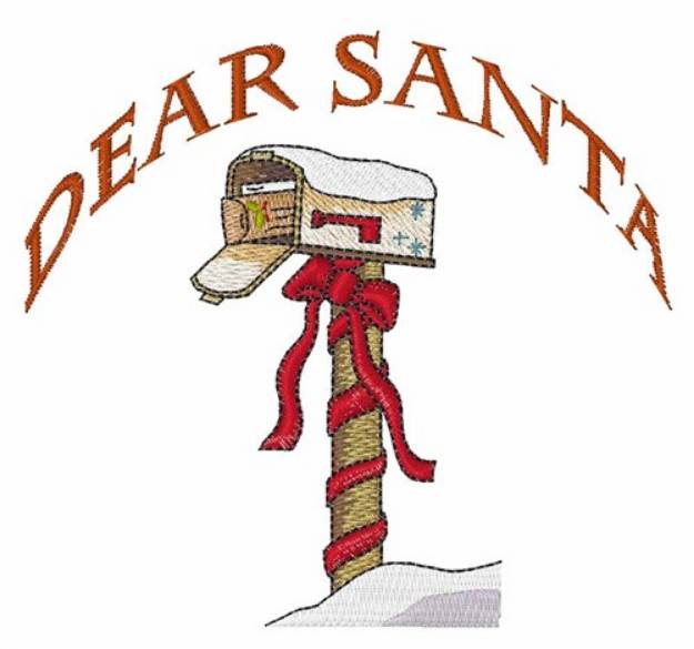 Picture of Dear Santa Machine Embroidery Design