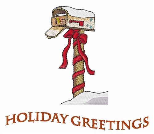 Holiday Greetings Machine Embroidery Design