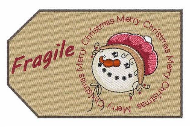 Picture of Fragile Tag Machine Embroidery Design