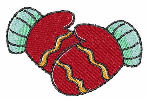 Two Mittens Machine Embroidery Design