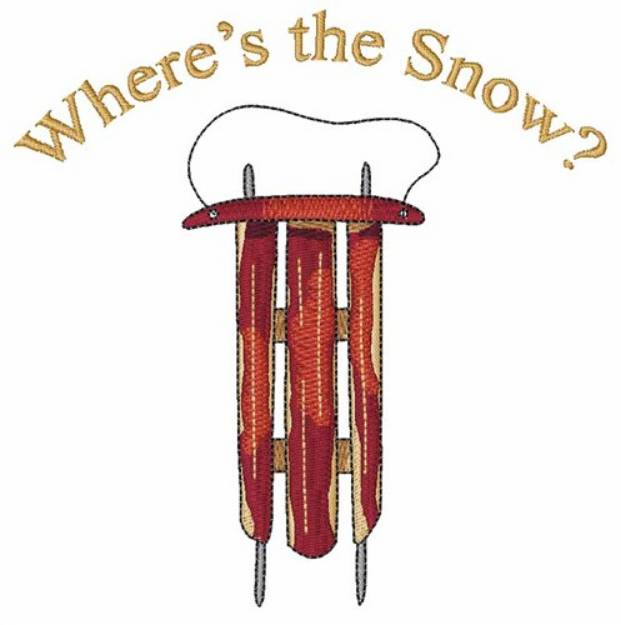 Picture of Wheres The Snow Machine Embroidery Design
