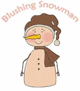 Picture of Blushing Snowman Machine Embroidery Design