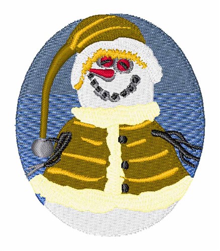 Smiling Snowman Machine Embroidery Design