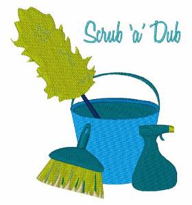 Picture of Scrub A Dub Machine Embroidery Design